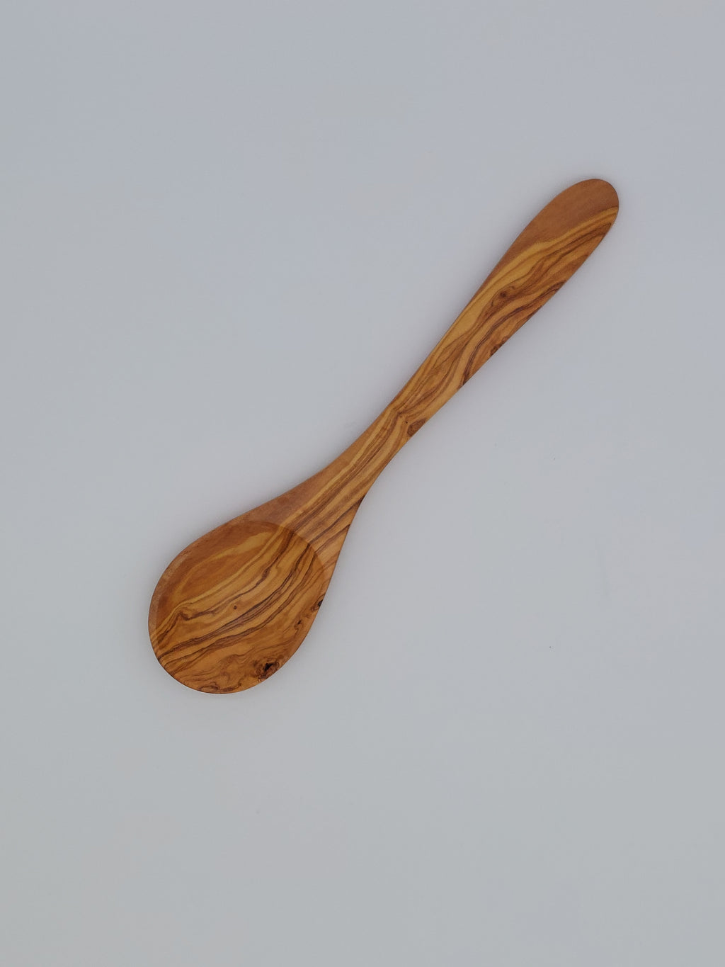 Olivenholz Kochlöffel handgefertigt (Klassischer Rührlöffel 31 cm lang)