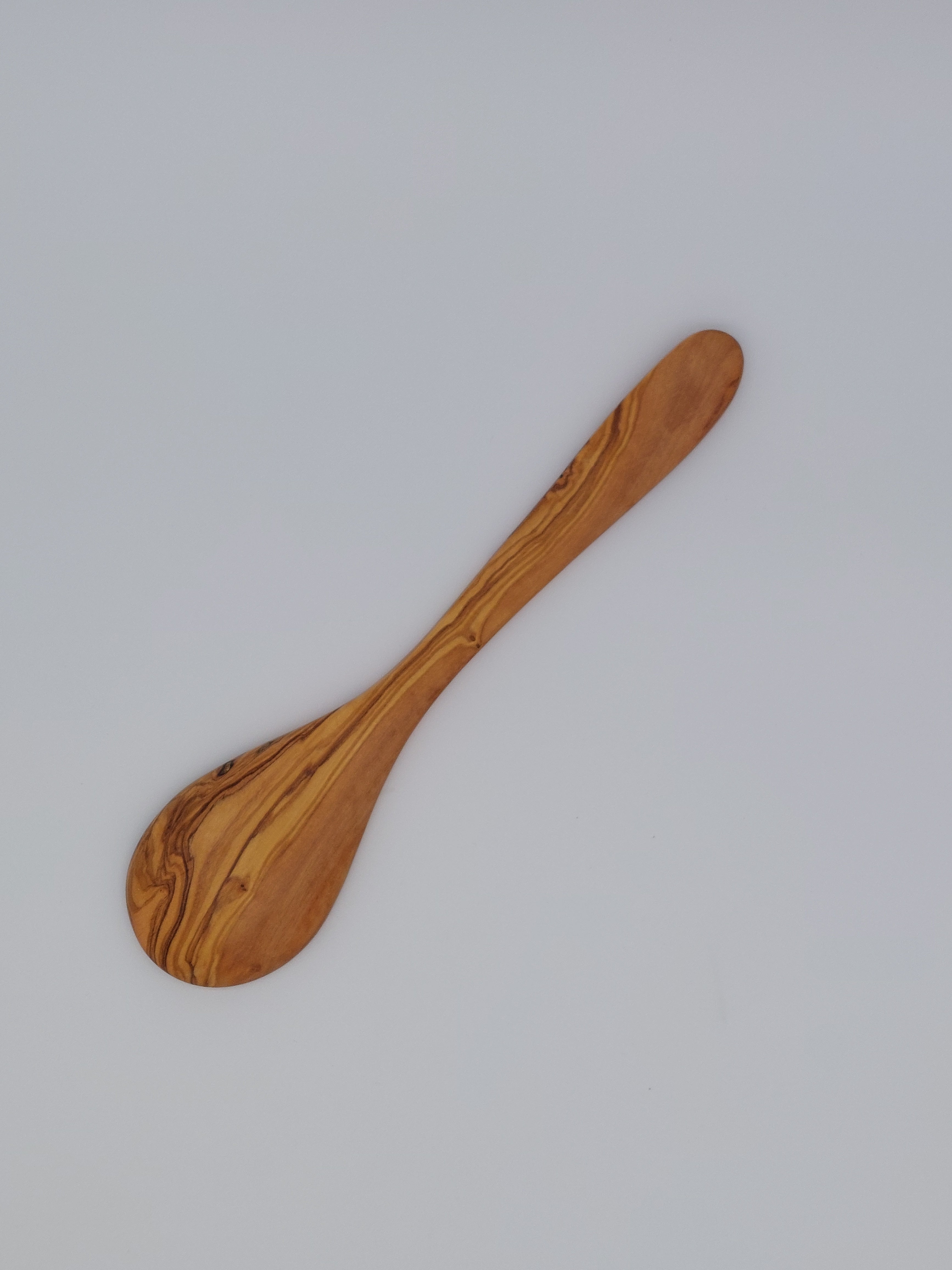 Olivenholz Kochlöffel handgefertigt (Klassischer Rührlöffel 31 cm lang)