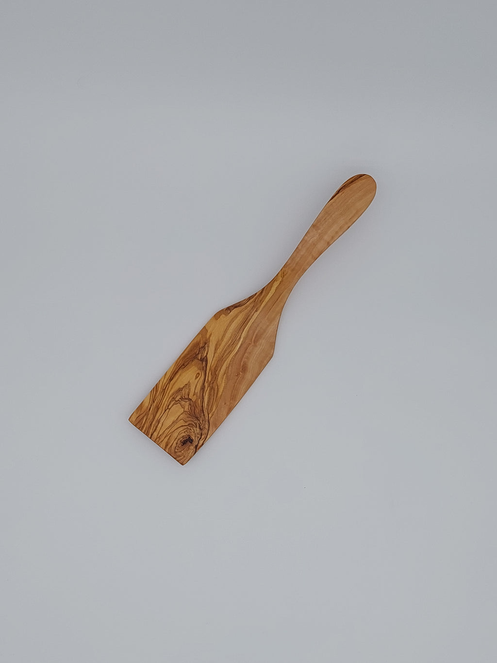 Olivenholz Pfannenwender handgefertigt geschwungen(30 cm)