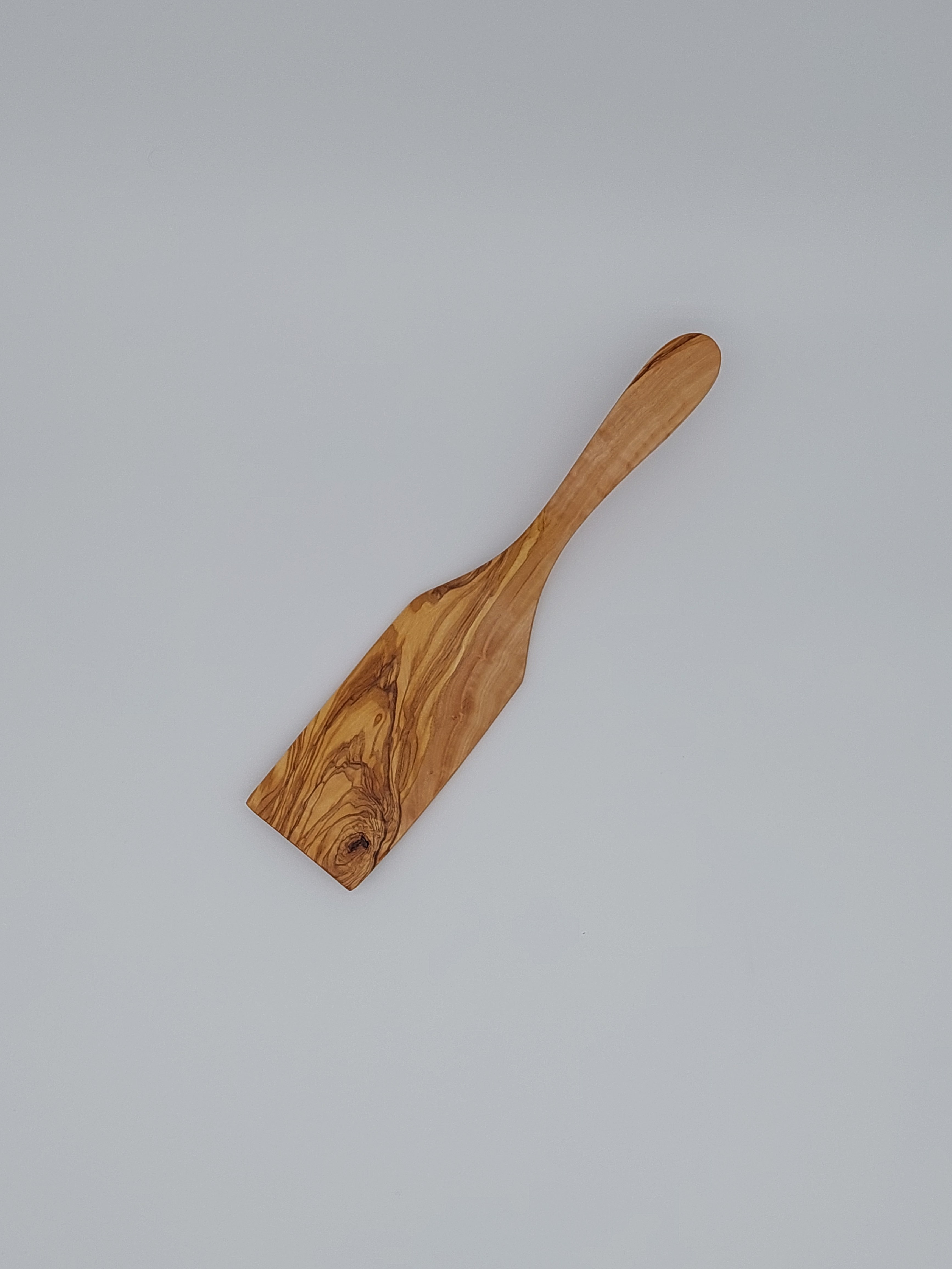 Olivenholz Pfannenwender handgefertigt geschwungen(30 cm)