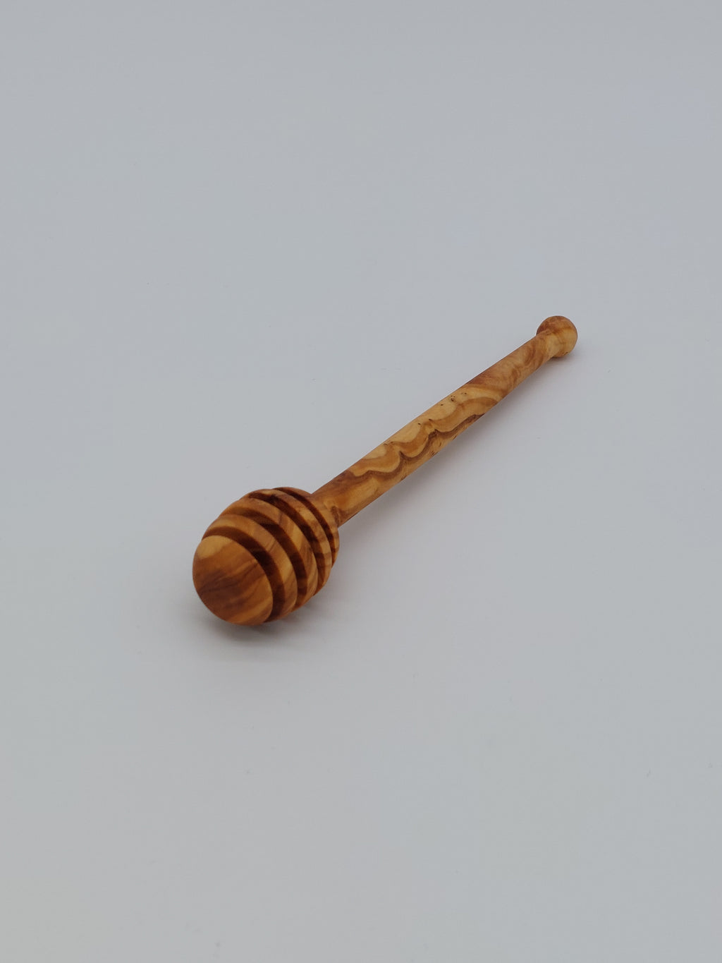 Olivenholz Honiglöffel handgefertigt mit rundem Stiel (15 cm)