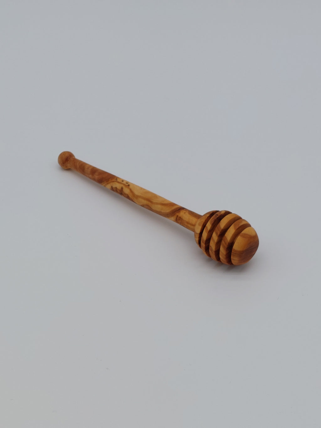 Olivenholz Honiglöffel handgefertigt mit rundem Stiel (15 cm)