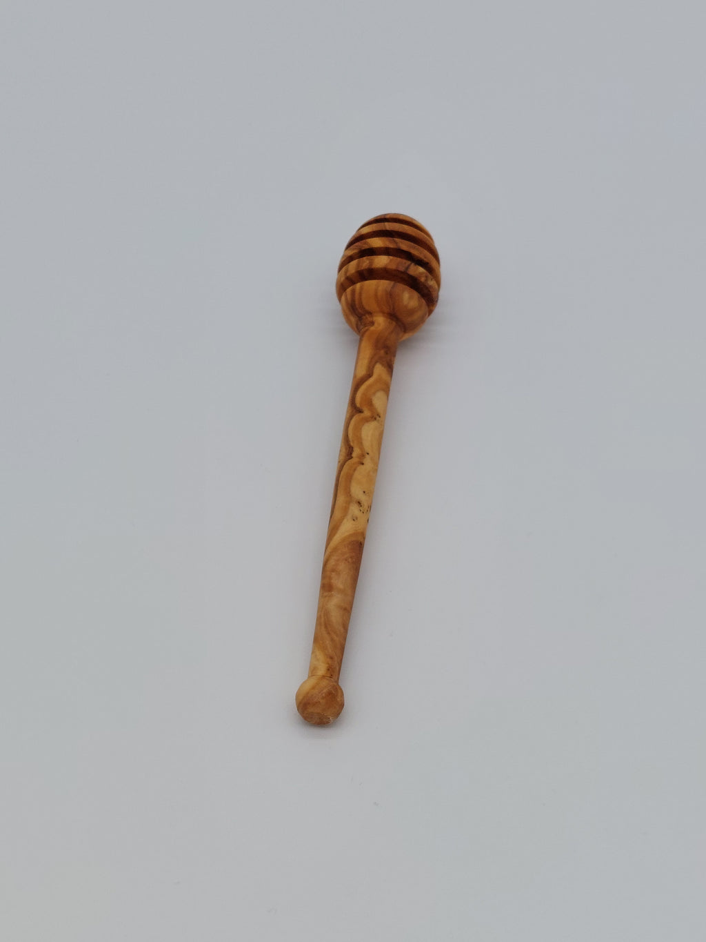 Olivenholz Honiglöffel handgefertigt mit rundem Stiel (15 cm)
