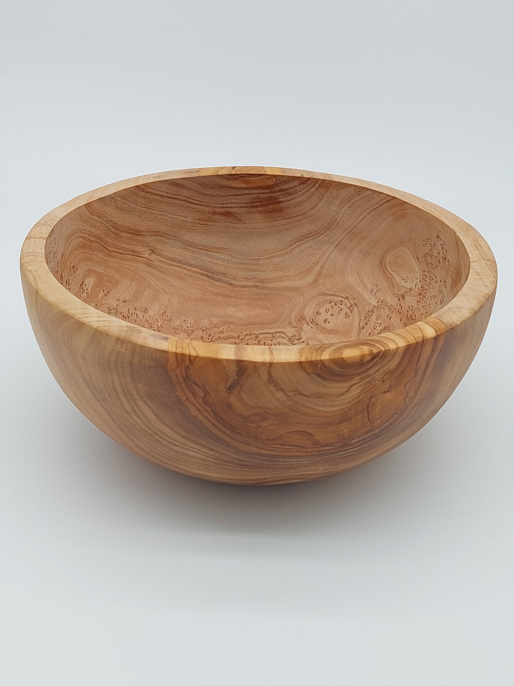Olivenholz Salatschale handgefertigt (Ø 26 cm)