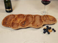 Olivenholz Antipasti-Schale 5-geteilt handgefertigt (47 x 16 cm)