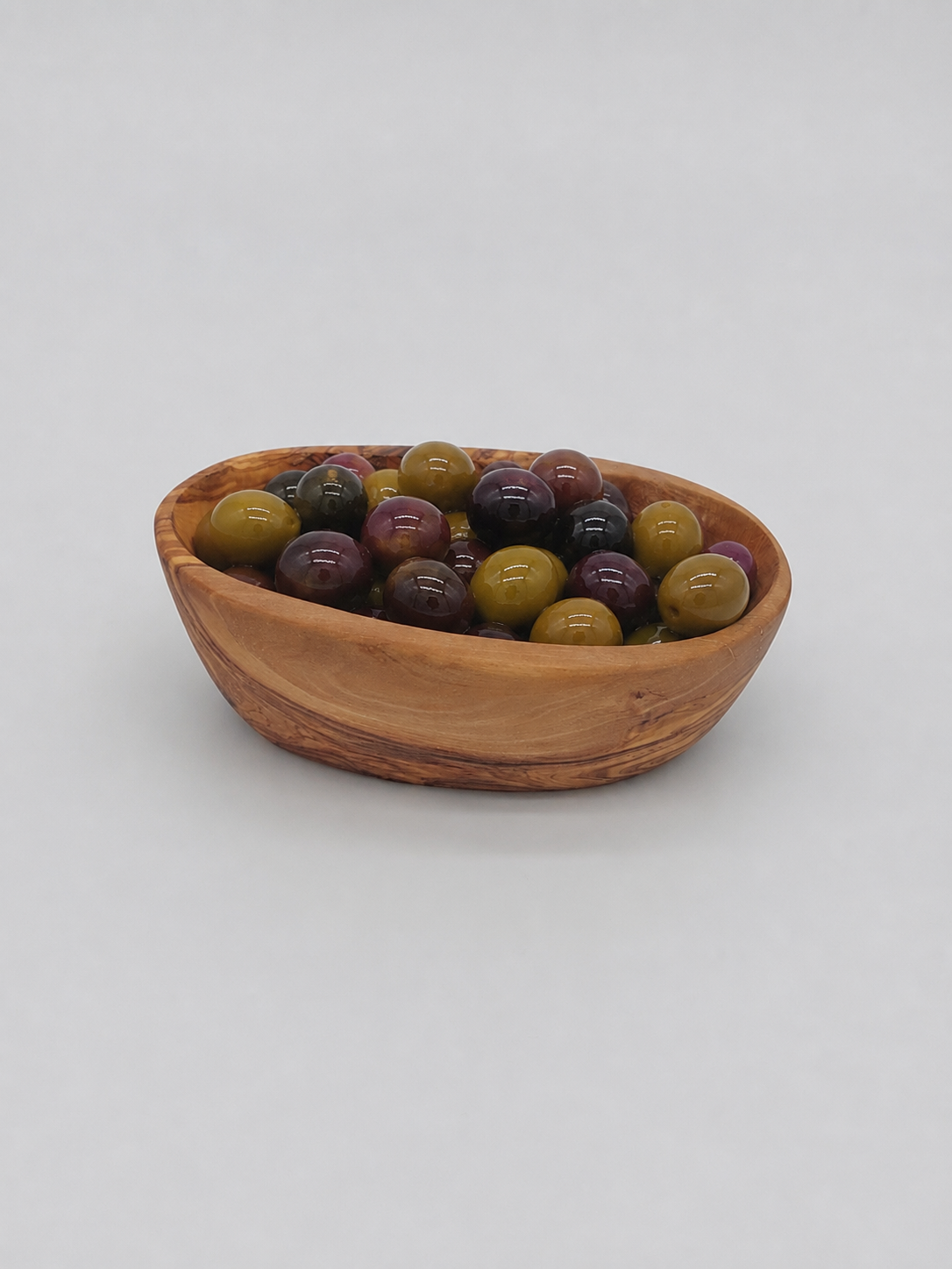 Olivenholzschale handgefertigt (14 x 9 cm)