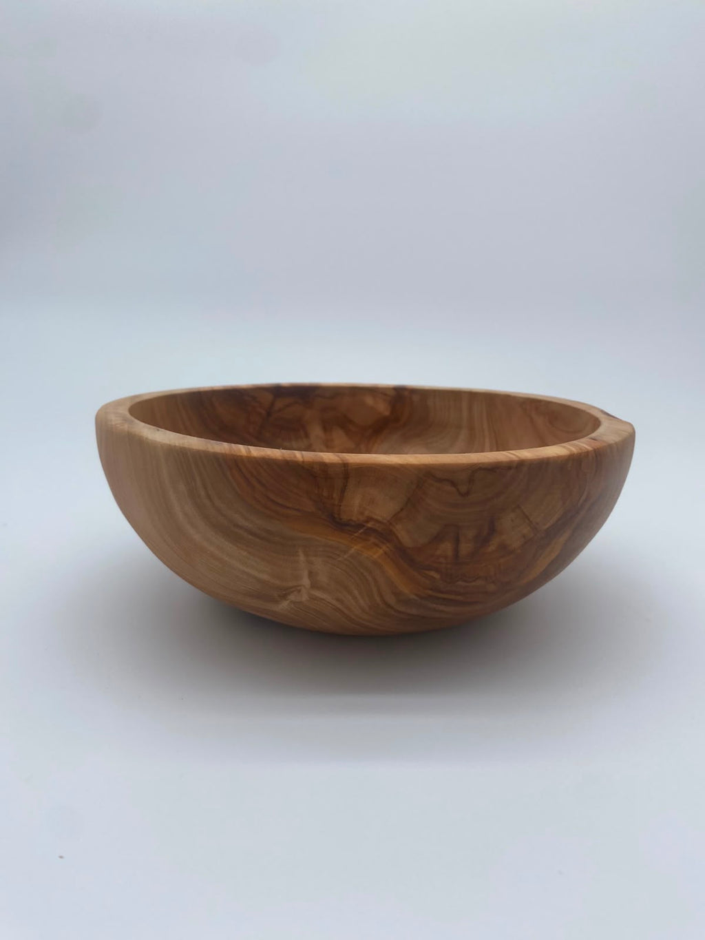 Olivenholz Salatschale handgefertigt (große Servierschale Ø 24 cm)