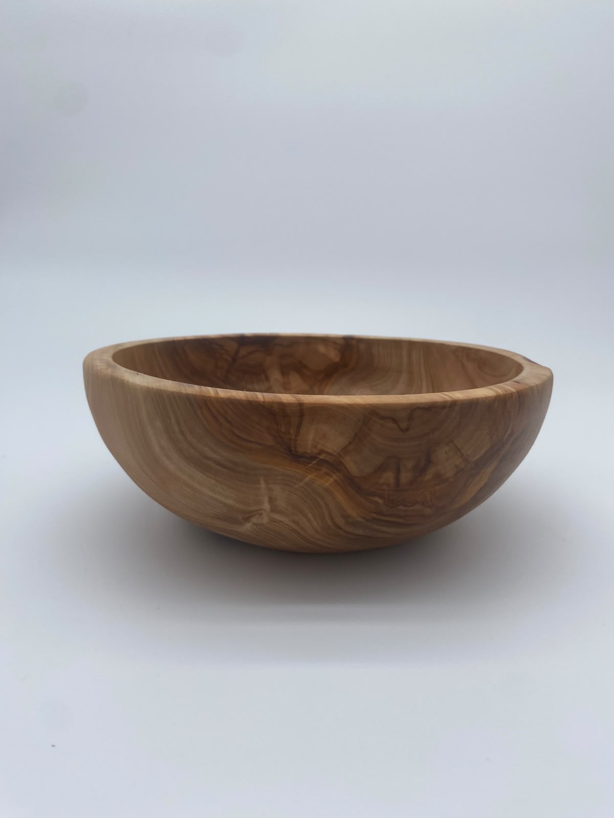 Olivenholz Salatschale handgefertigt (große Servierschale Ø 24 cm)
