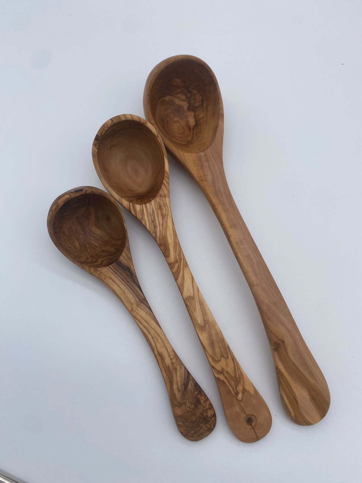Olivenholz Schöpflöffel Set handgefertigt (3-teilig)