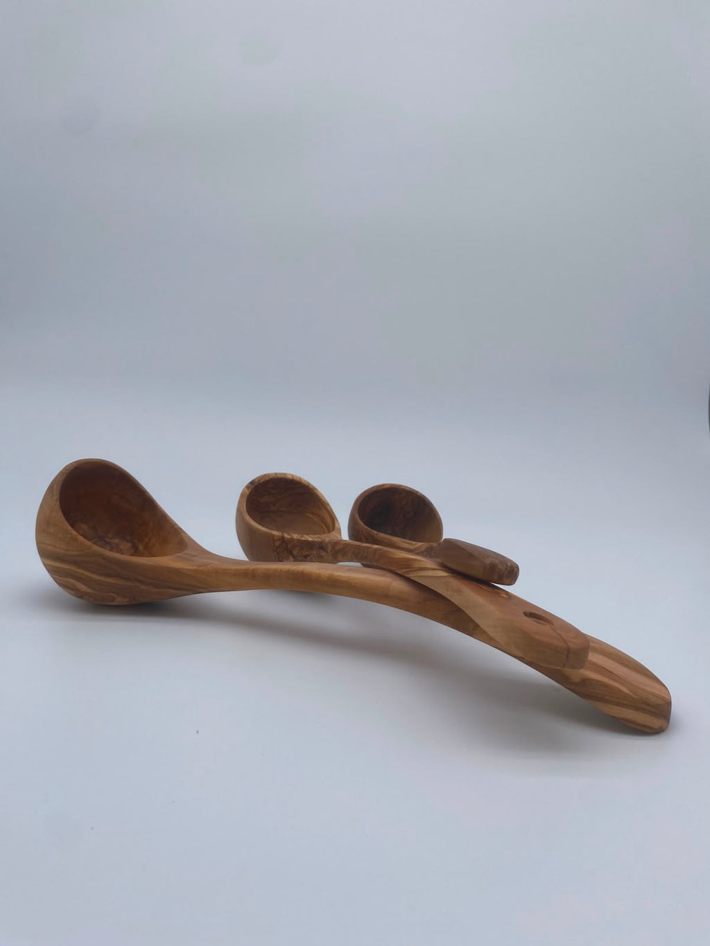 Olivenholz Schöpflöffel Set handgefertigt (3-teilig)